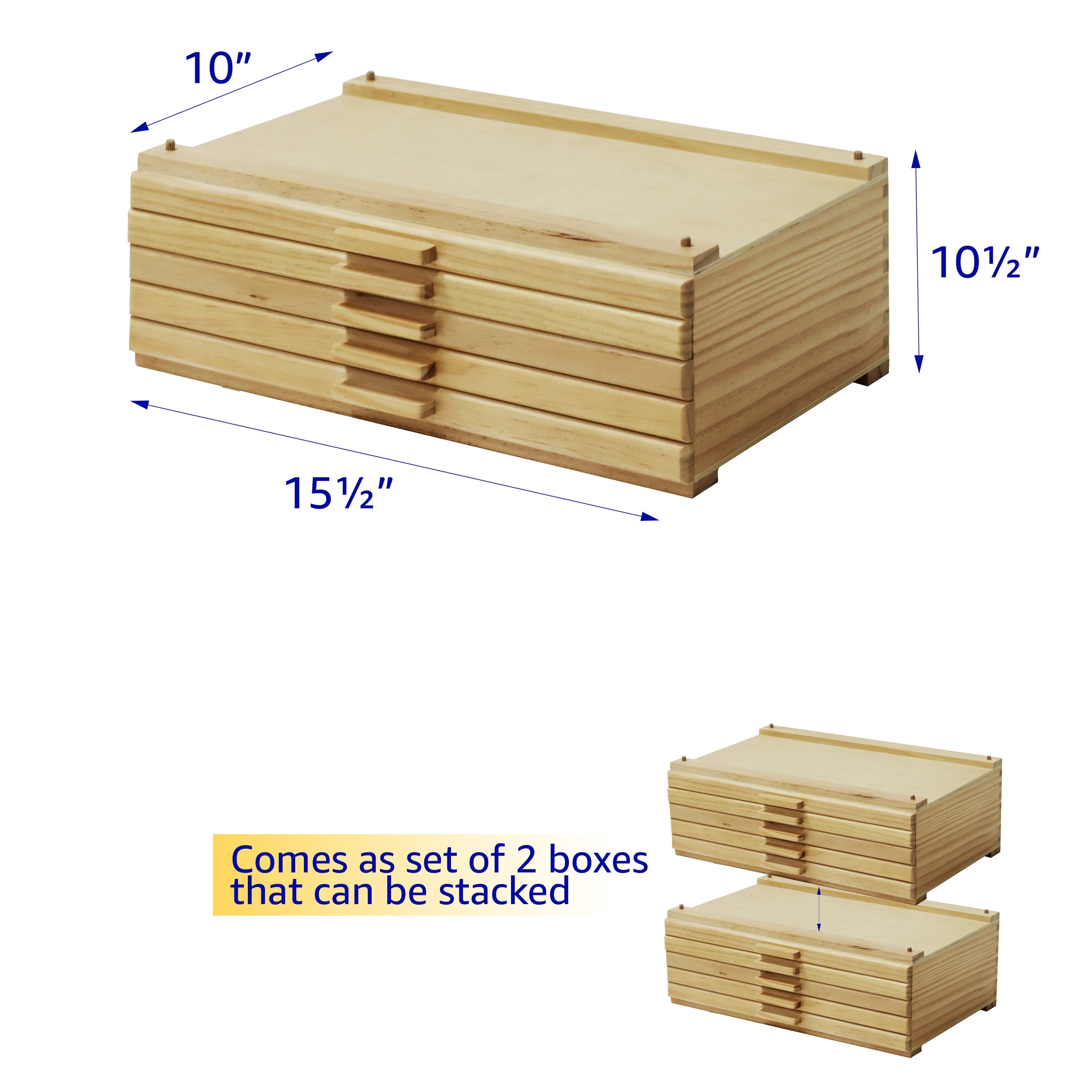 Wood Artist Storage, Art Container for Organizing Art Supplies