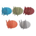 thumbnail image 4 of Toystoory fácil del poliéster 6pcs y esteras ovaladas versátiles para la decoración de la tabla elegante durable Mostrada gris-plata 45*32CMcm, 4 of 6