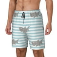 thumbnail image 2 of Haiem Party Shark Cute Mens Swim Trunks with Compression Liner 2 in 1 Swimming Shorts Stretch Swimwear Quick Dry,Board Shorts-X-Large, 2 of 9