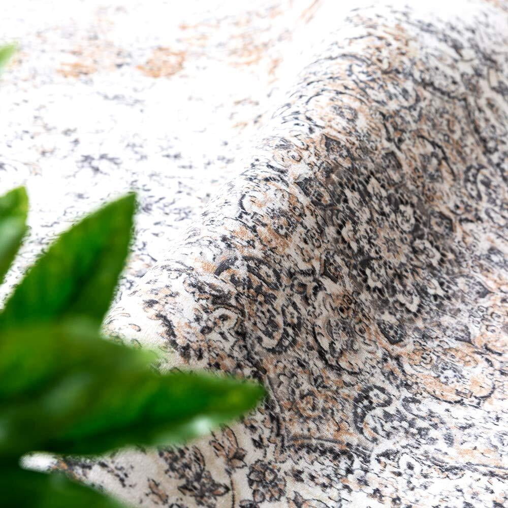 RUGKING Area Rug 2x3 Christmas Door Mat Taupe Rug Floral Printed Distressed Carpet Vintage Traditional Indoor Thin Rug for Entrance Bedroom Living Room