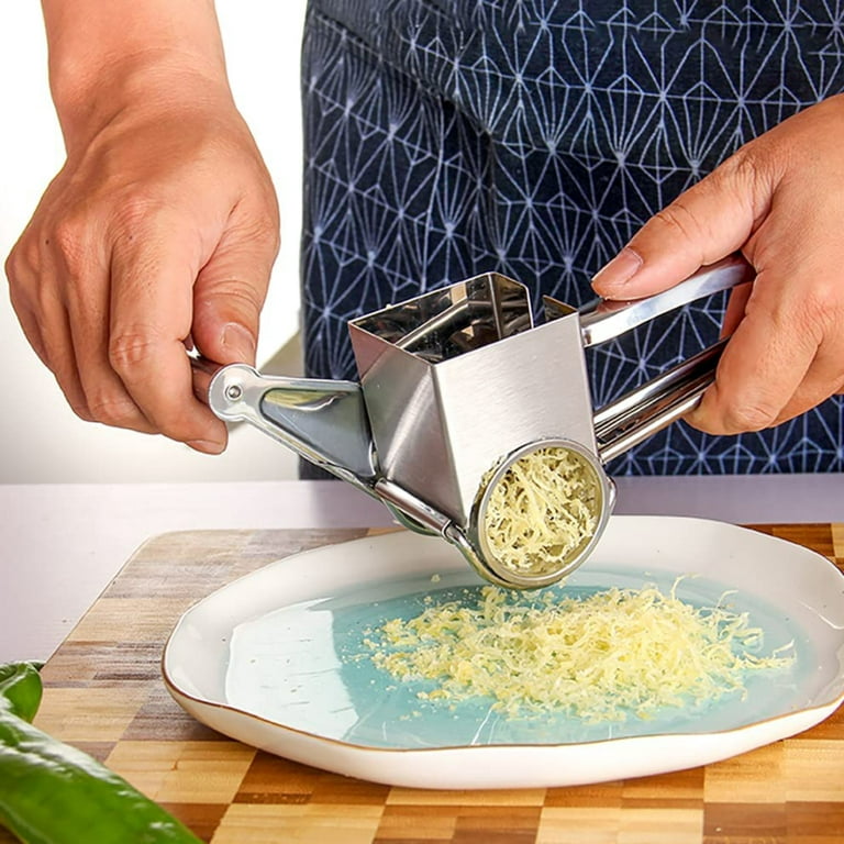 Multipurpose Rotary Cheese Grater With Stainless Steel Drums Handheld Cheese  Grinder For Parmesan Cheddar Chocolate Vegetable
