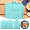 thumbnail image 1 of WIFKLSIIPG 3Pack Pocket Pot Holders Cotton Heat Potholder Multipurpose Hot Pads Machine Washable Oven Cloth Potholders Bulk for Daily Kitchen Baking and Cooking 9 X 7 In, 1 of 6
