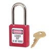 Master Lock Danger Red Safety Padlock 0.25" Shackle Diameter - Steel Shackle, Body - Red - 1 Each