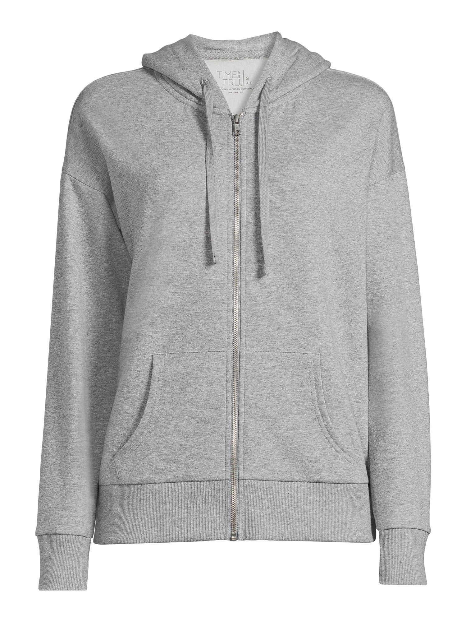 Time and Tru Women's Full Zip Fleece Jacket with Pockets, Sizes XS-XXXL