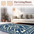 thumbnail image 2 of ODIKA 4' x 6' Machine Washable Non-Slip Area Rug, Geometric Triangle High Traffic Rug, Blue, 376252, 2 of 7