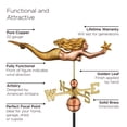 thumbnail image 4 of Good Directions Mermaid with Starfish Weathervane, Pure Copper with Golden Leaf Finish - 31"L, 4 of 5