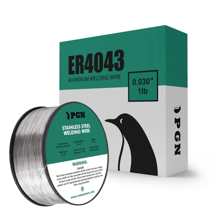 

PGN Aluminum MIG Welding Wire - ER4043 - 0.030 Inch 1 Pound Spool - Aluminum MIG Wire with Silicon for Puddle Fluidity and Enhanced Weld Durability - For All Position Gas Welding