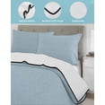 thumbnail image 4 of Quilts Queen Size, Light Blue Soft Comforter Bedding Set for Bed, Farmhouse Solid Blue Color Modern Art Lightweight Quilted Bedspread with Pillow Cover(2 Pieces) for All Season, 90x96 Inch, 4 of 6
