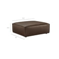 thumbnail image 6 of Restore 3-Piece Vegan Leather Modular Loveseat with Ottoman in Espresso, 6 of 10