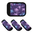 thumbnail image 6 of Luggage Handle Wrap for Suitcase 2 Pack Luggage Tag Identifiers for Travel Accessories Pink Blue Plam Tree, 6 of 6