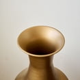 thumbnail image 6 of S-HOME Contemporary Decorative Metal Vases Set of 3 Matte Finish  with Textured Pattern for Home & Event Decor 19.69 to 32.68 Inch, Brass+White, 6 of 15