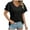 Black-09, variant on Mittory Womens Summer Tops Ruffle Short Sleeve V Neck T-Shirts Business Casual Loose Fit