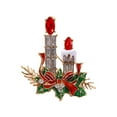 thumbnail image 4 of Vacemry Christmas Brooch Set, Alloy Snowman Tree Candle Pins, Holiday Decoration Fashion Accessory for Women, 3-Piece Boutique Collection, Gift Idea, 4 of 9