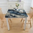 thumbnail image 3 of BANET Grey and Blue Square Tablecloth Abstract Art Print Decorative Table Cloth Washable Dust-Proof Table Cover for Kitchen Dining White, 3 of 7