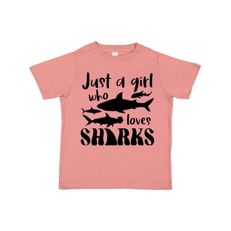 

Inktastic Just a Girl Who Loves Sharks Girls Toddler T-Shirt