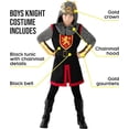 thumbnail image 2 of Morph King Knight Costume Boys Halloween Costume for Boy Black Large, 2 of 6