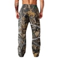 thumbnail image 6 of Havenx Camo Sweat Pants for Men Wide Leg Dry Leaf Print Elastic Waist Sweat Pant with Pockets Open Bottom Camouflage Bottoms Loose Fit Y2k Workout Athletic Soft Clothing,Coffee M, 6 of 7