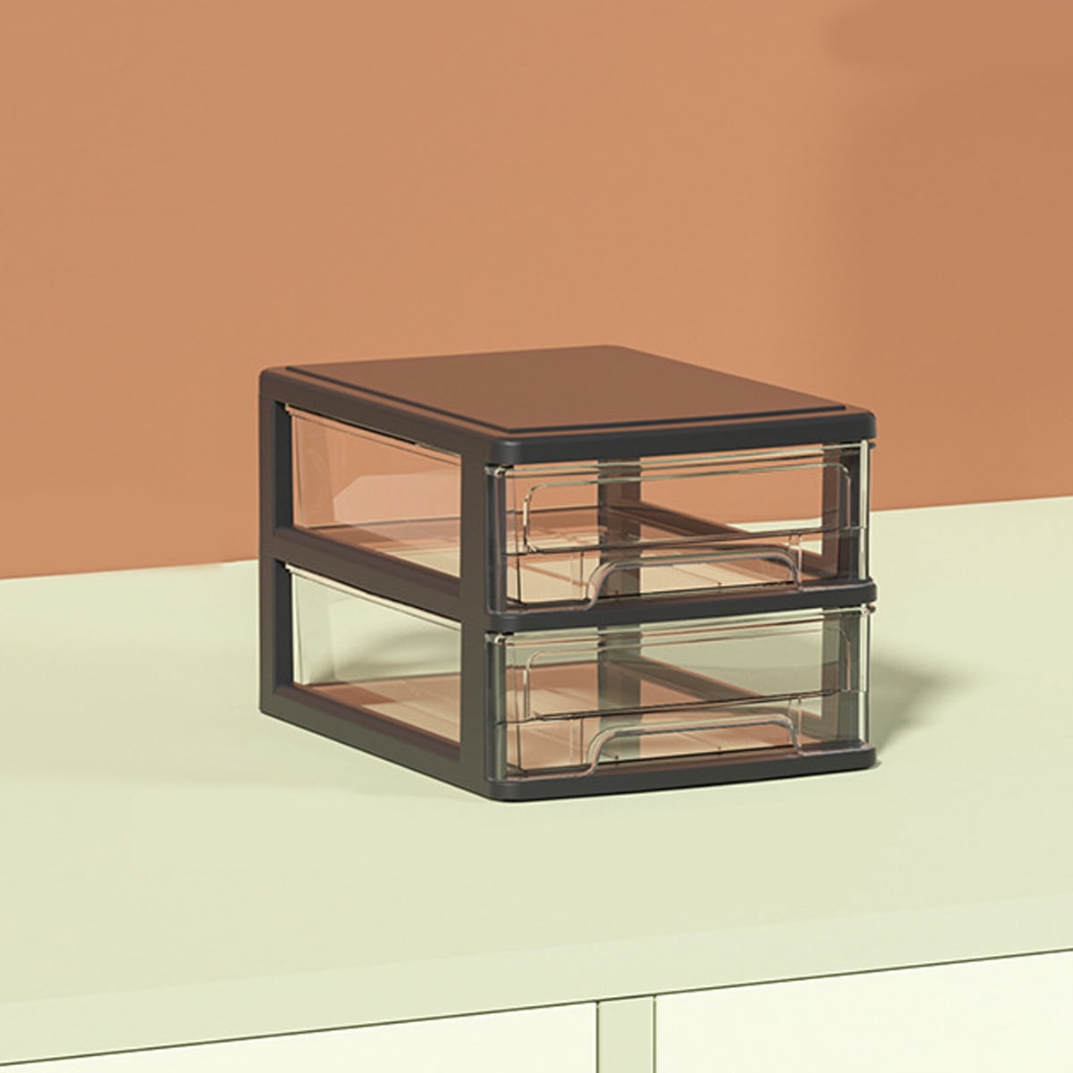 Plastic Storage 3·2 Drawer Storage Tower Multifunctional Storage Cabinet With Clear Drawers Storage Case Organizer For Craft Stationary - Style 2