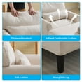 thumbnail image 6 of MUZZ Chaise Lounge Indoor, Modern Velvet Fabric Indoor Lounge Chair and Sleeper Sofa for Living Room, Small Space, Beige, 6 of 8