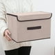 thumbnail image 1 of Caja de Almacenamiento Plegable de Tela de Lino con Tapa - Paquete de 2 Organizadores de Tela para Ropa, Juguetes y Organización Del Hogar, 36 X 25 X 23 Cm, Asas, Diseño Compacto, 1 of 4