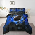 thumbnail image 1 of Erosebridal American Football Bedding Queen Comforter Set, Rugby Sports Down Comforter, Geometric Room Decor, 3-piece, 1 of 7