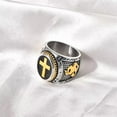 thumbnail image 2 of Biker Mens Stainless Steel Christian Holy Cross Prayer Religious Enamel R63, 2 of 4