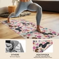 thumbnail image 4 of Dachshund and Flower Hot Yoga Mat Towel Non Slip for Hot Yoga - Quick-Drying Yoga Mat Cover with 4 Corner Pockets with Travel Bag - Hot Yoga Towel Non Slip Grip Moisture Wicking Sweat 70"x26", 4 of 6
