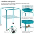 thumbnail image 2 of Renwick 47" Play Top Bird Cage with Rolling Stand, Teal Blue, 2 of 9