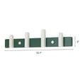 thumbnail image 2 of Unique Bargains Coat Rack Wall Mount Wood Coat Hook for Hanging w 4 Hooks Hat Rack Green, 2 of 7