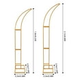 thumbnail image 3 of Gold Wedding Arch Frame,Half Curve Flower Arch Stand 7FT+6FT Set of 2 Metal Arch Balloon Arch Stand Half Curve Wedding Stands Wedding Arched Bracket Arch Backdrop Stand Ceremony (Gold), 3 of 9