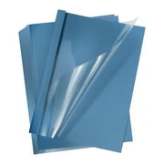 Uxcell 0.3" Thermal Binding Cover, 10Pcs PE Presentation Paper File Protector Folder with Hot Melt Glue, Dark Blue