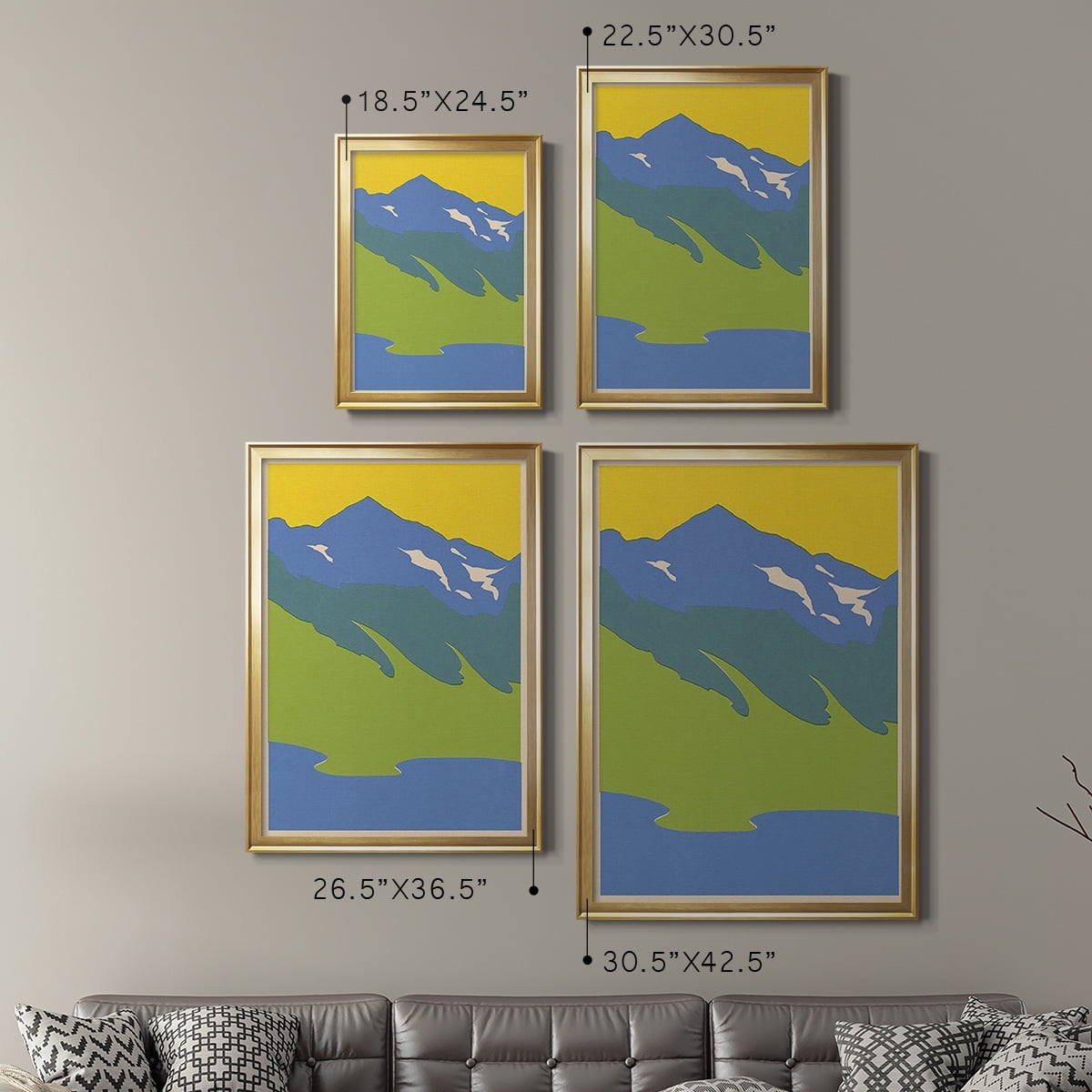 Bright Glacial Lake I Premium Framed Print, in Gold, Black, or Silver - Ready to Hang