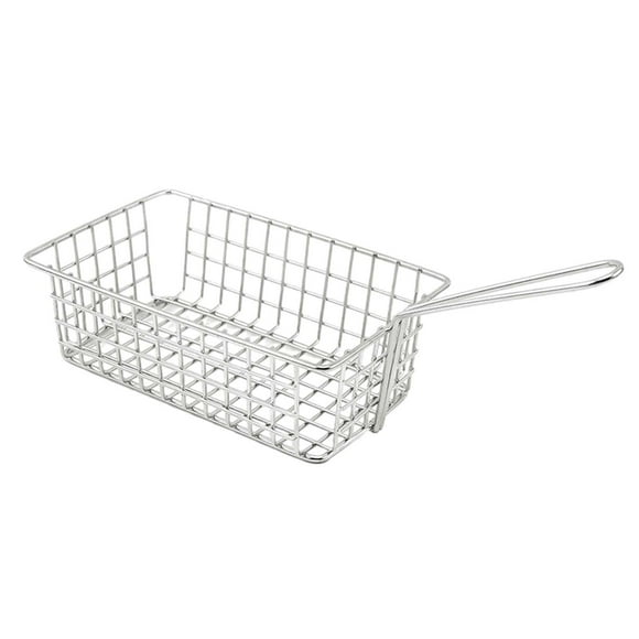 Colador de Cesta para Patatas Fritas Mayimx Cesta para Freír Acero Inoxidable 16cmx10cmx5.5cm