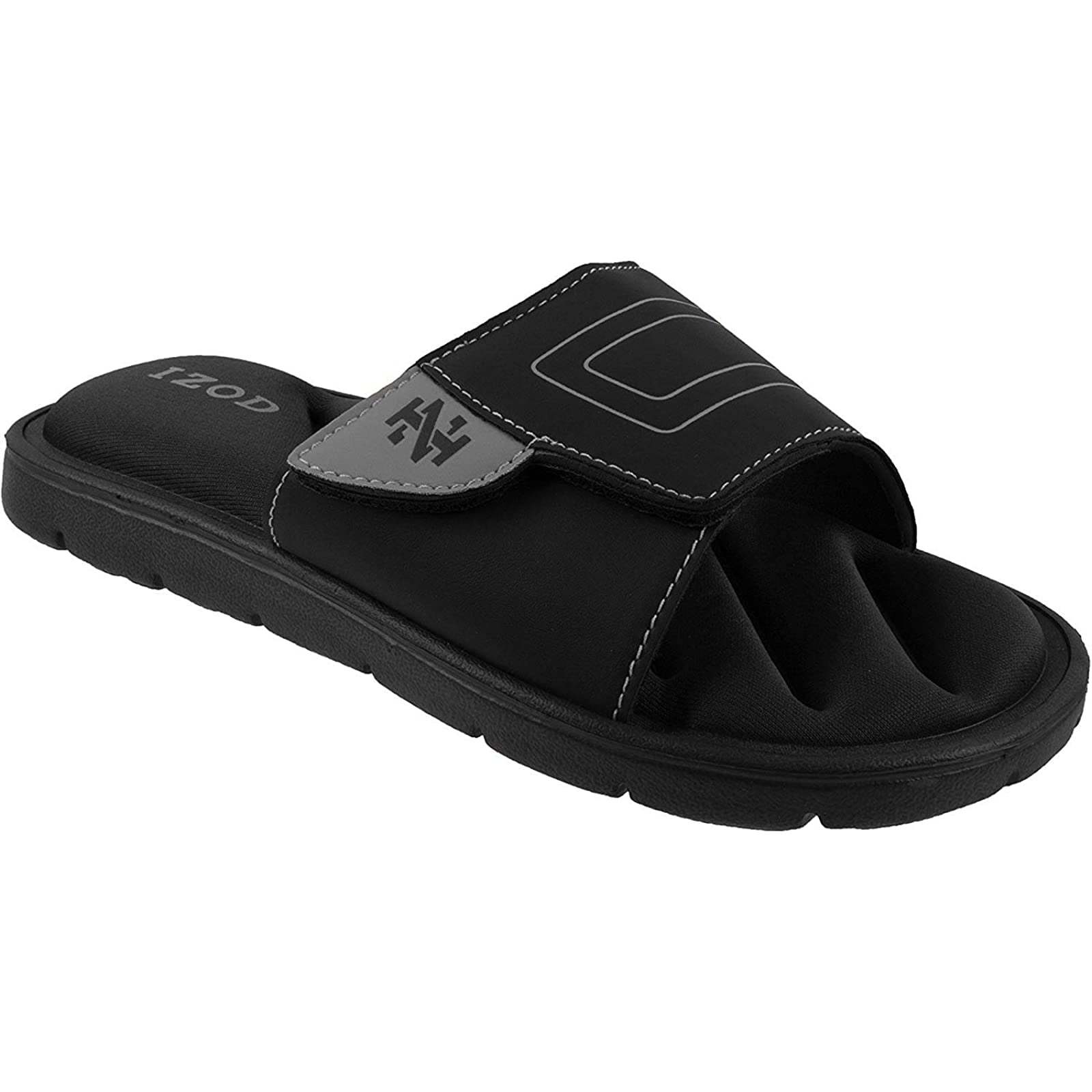 mens slide sandals with memory foam