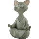 thumbnail image 2 of Estatua meditativa de Buda de gato gris Vhermosa para decoración de jardín interior y exterior, 2 of 7