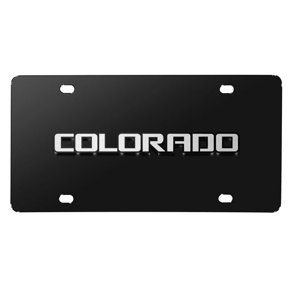 Chevrolet Colorado 3D Nameplate Black Stainless Steel License Plate