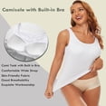thumbnail image 3 of CHOK Camisoles à Soutien-Gorge Intégré pour Femmes, Bretelles Spaghetti Ajustables, Débardeur Sans Manches, Hauts d'Été, 3 of 6