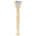 thumbnail image 3 of Angara Natural 0.5 Ct. Tanzanite with Tanzanite Classic Ring in 14K Yellow Gold for Women (Ring Size: 11.5), 3 of 9