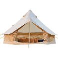 thumbnail image 5 of Yoleny Camping Bell Tent, All Season Waterproof Canvas Tent , 3 m/9.8ft Yurt Tent with Stove Jack for 3-4 Person, 5 of 10
