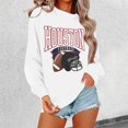 thumbnail image 3 of Football Team City Sweatshirts for Women Fall Winter Long Sleeve Crewneck Football Graphic Sweatshirt Pullover Tops, 3 of 4