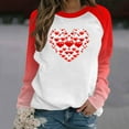 thumbnail image 5 of qucoqpe Womens Crewneck Sweatshirt Casual Loose Pullover Tops Love Heart Graphic Shirts Valentine's Day Gifts, 5 of 5