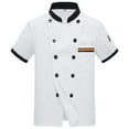 thumbnail image 1 of Double Chef Shirt Stand Collar Design Durable Kitchen Work Attire All Season Comfort Wear for Men, 1 of 2