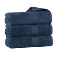 thumbnail image 2 of Superior Oregon Organic Cotton Solid Bath Towel, Set of 3, Navy Blue, 2 of 11