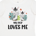 thumbnail image 4 of Inktastic Zebra My Pop Loves Me Boys or Girls Toddler T-Shirt, 4 of 5