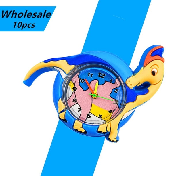 Venta al por mayor, 10 Uds., reloj de dibujos animados para niños, reloj de dinosaurio, León, tiburón, reloj deportivo para estudiantes, relojes para niños, niñas, regalo de Navidad Gao Jinjia LED