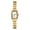 Goldwhite, variant on Women's Square Business Watch: Removable Stainless Steel Strap Bar-Index Imitation Diamond Dial Analog Quartz Vintage Petite Luxury Wristwatch