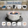 thumbnail image 6 of Outdoor Propane Fire Pit Table - CSA/ETL Certified Safe 40,000 Pulse Ignition Weatherproof Round Propane Gas Fire Table - Adjustable Flame, Thermocouple - PVC Cover, Lava Rock - SereneLife SLNFBAL7, 6 of 7