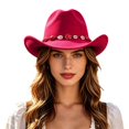 thumbnail image 3 of Premium Felt Cowboy Hat with Cattleman Crease Wide Brim Shapeable Western Hat for Men Women Cowgirl Rodeo Daily Wear, 3 of 5