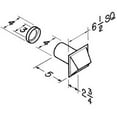 thumbnail image 2 of Broan-Nutone 885AL Aluminum Wall Cap for 3 & 4 in. Round Duct, 2 of 2