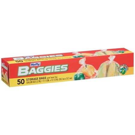 Hefty Storage Baggies, Gallon, 50 Ct